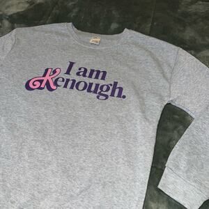 Barbie I am Kenough Crewneck Gray Unisex Size Small NWOT